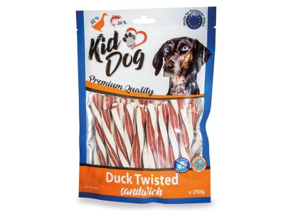 KIDDOG kačací sendvič s treskou, skrútený 250 g