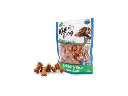 KIDDOG králičie mäso s ryžou MINI kocky 250g