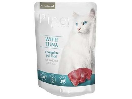 PIPER CAT kapsička pre sterilizované mačky, s tuniakom 100g