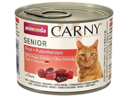 ANIMONDA konzerva CARNY Senior – hovädzie, morčacie srdce 200g