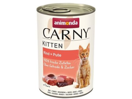 ANIMONDA konzerva CARNY Kitten – hovädzie + morčacie 400g