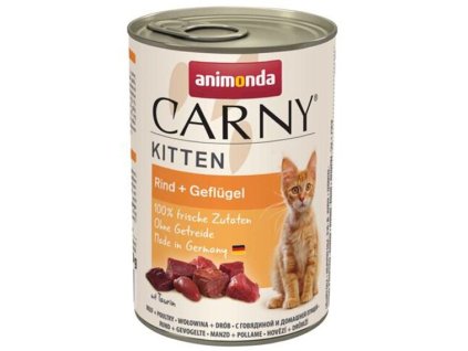 ANIMONDA konzerva CARNY Kitten – hovädzie + hydina 400g