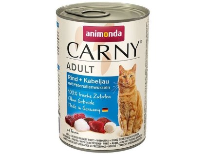 ANIMONDA konzerva CARNY Adult – hovädzie, treska, petržlen 400g