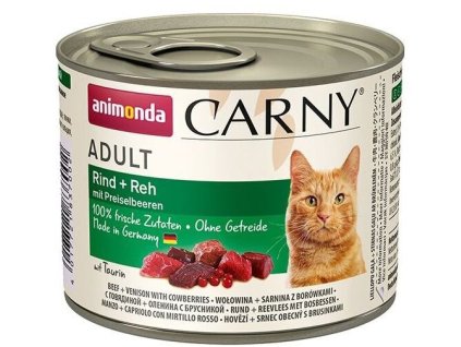 ANIMONDA konzerva CARNY Adult – hovädzie, srnčie, brusnice 200g