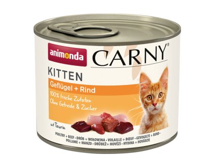 ANIMONDA konzerva CARNY Kitten – hydina + hovädzie 200g