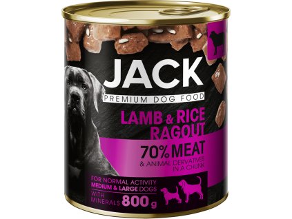 598098 Jack kutya konzerv ragu bárány rizs 800g