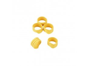 Kroužky na slepice, spirálové, 16 mm, 20 ks, žlutá