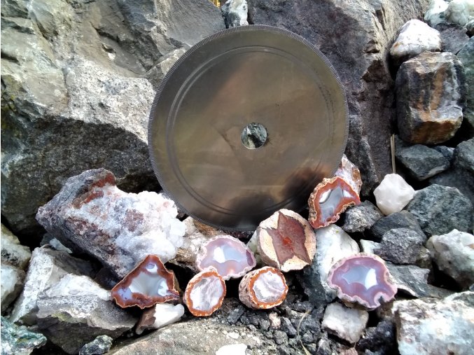 3x Diamantový kotouč na minerály, acháty a drahé kameny 200 mm x 0,7 mm