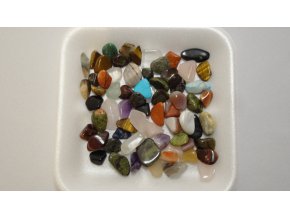 Tromlované drahé kameny - směs s tyrkysem 100 g