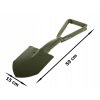 Army lopatka ČERNÁ - rýček skládací 59 cm, s motyčkou a nylonovým pouzdrem na opasek