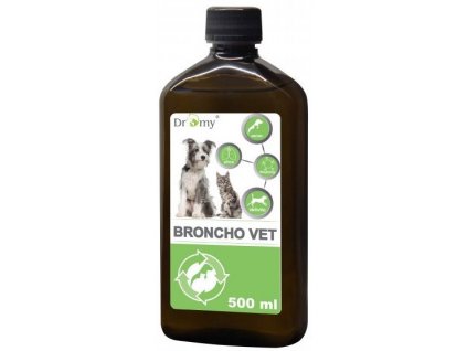 Dromy Broncho vet 500 ml pro psy a kočky k zmírnění respiračních onemocnění