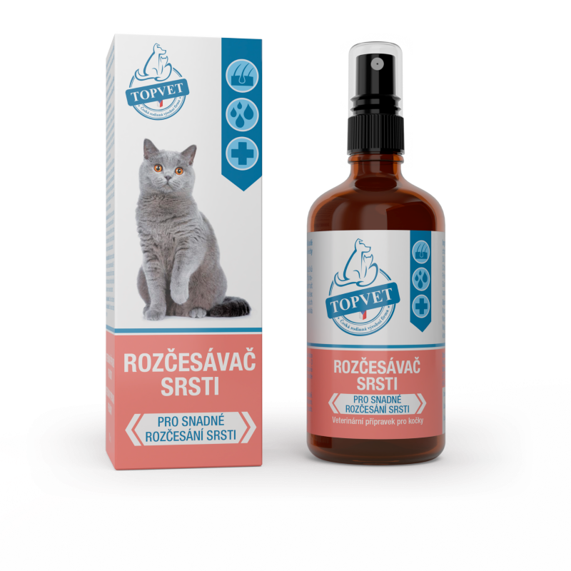 Topvet Rozčesávač srsti pro kočky 100ml