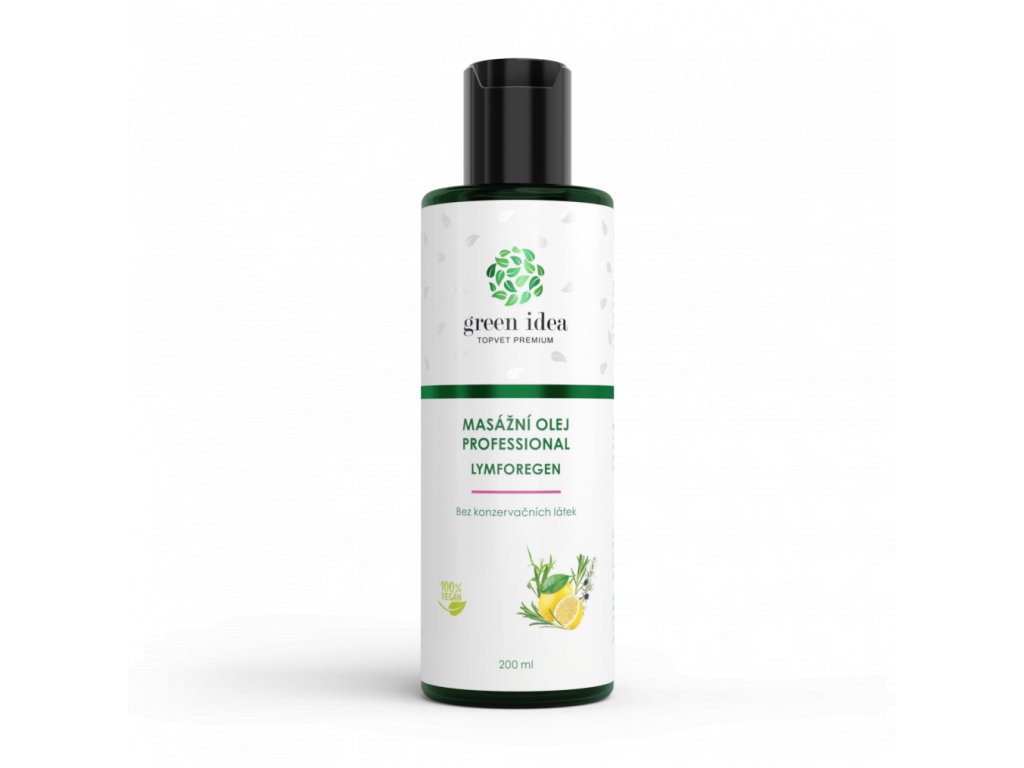 Topvet green idea Professional Lymforegen masážní olej 200 ml