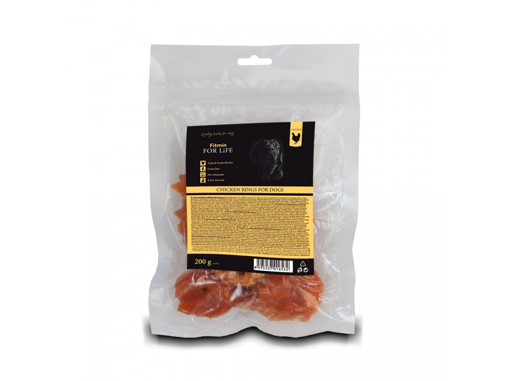 Fitmin Chicken rings for dogs – Kuřecí kroužky 200g