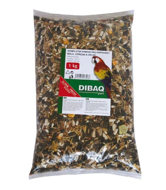 DIBAQ pet Kompletní krmná směs pro papoušky 1kg
