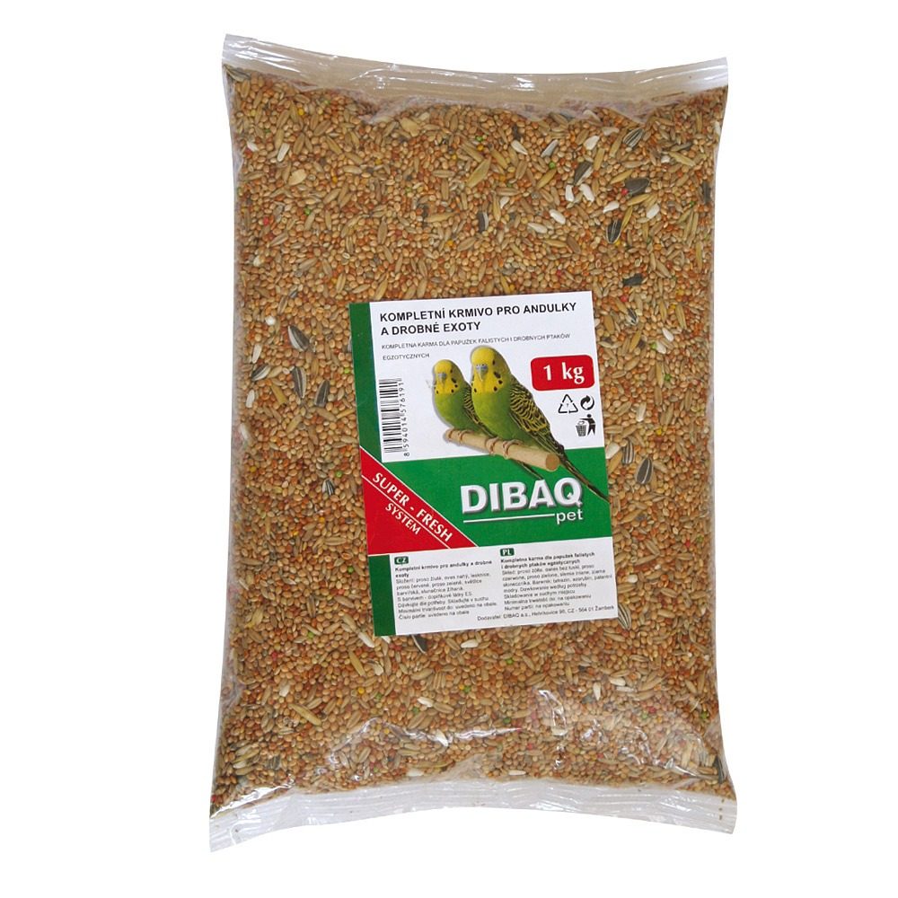 DIBAQ pet Kompletní krmná směs pro andulky 1kg