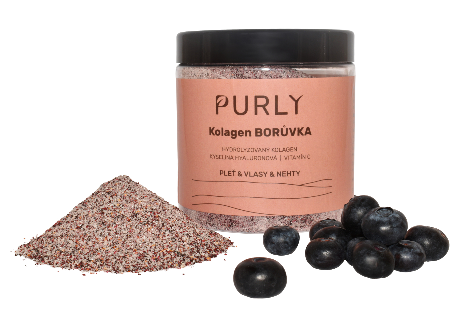 Purly KOLAGEN Pravá borůvka 240g