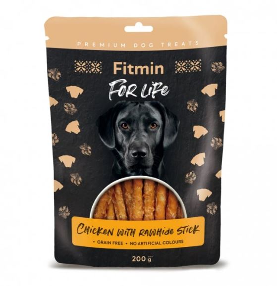 Fitmin Chicken with rawhide stick – Kuře na buvolí tyčce 200g