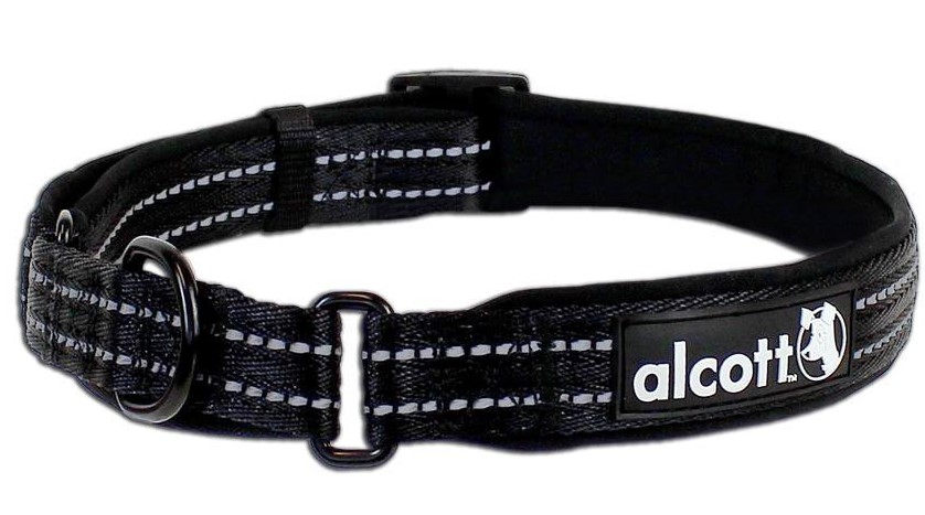 Levně Alcott reflexní obojek pro psy černý, velikost L
