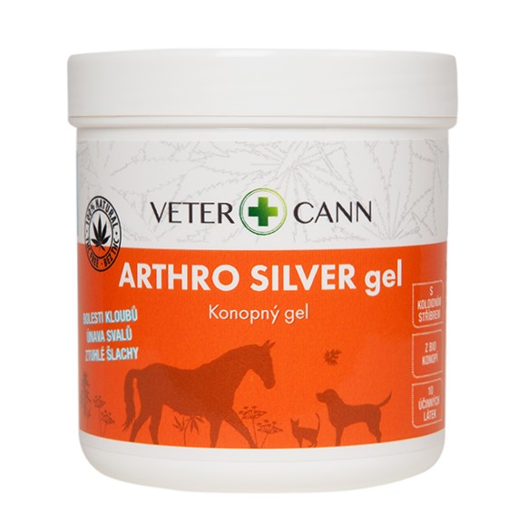 Vetercann Arthro silver regenerační konopný gel 250ml