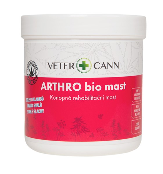 Vetercann Arthro BIO konopná mast pro koně 250ml