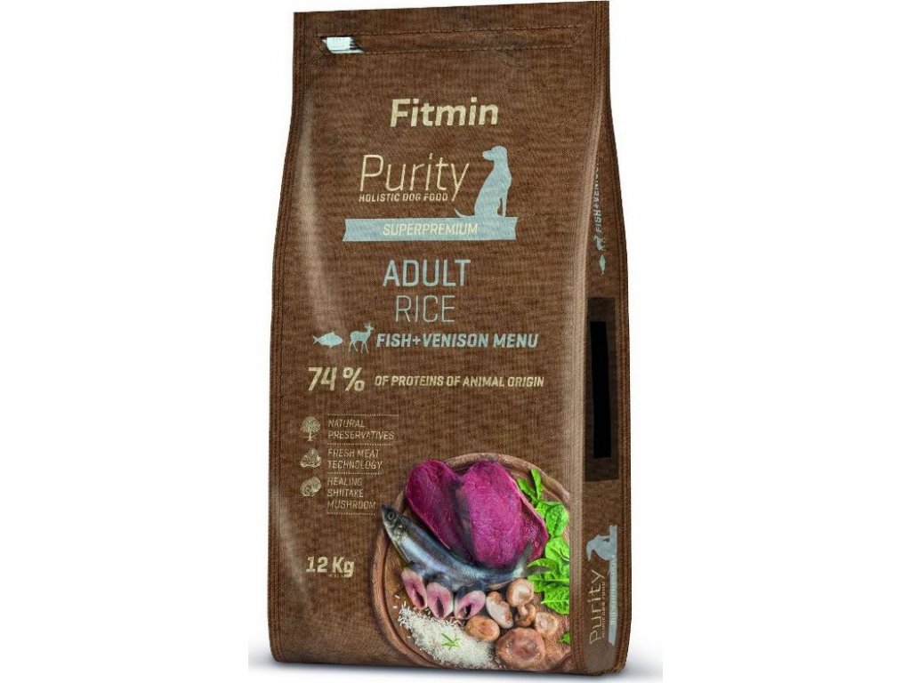 Fitmin dog Purity Rice Adult Fish&Venison balení: 12 kg