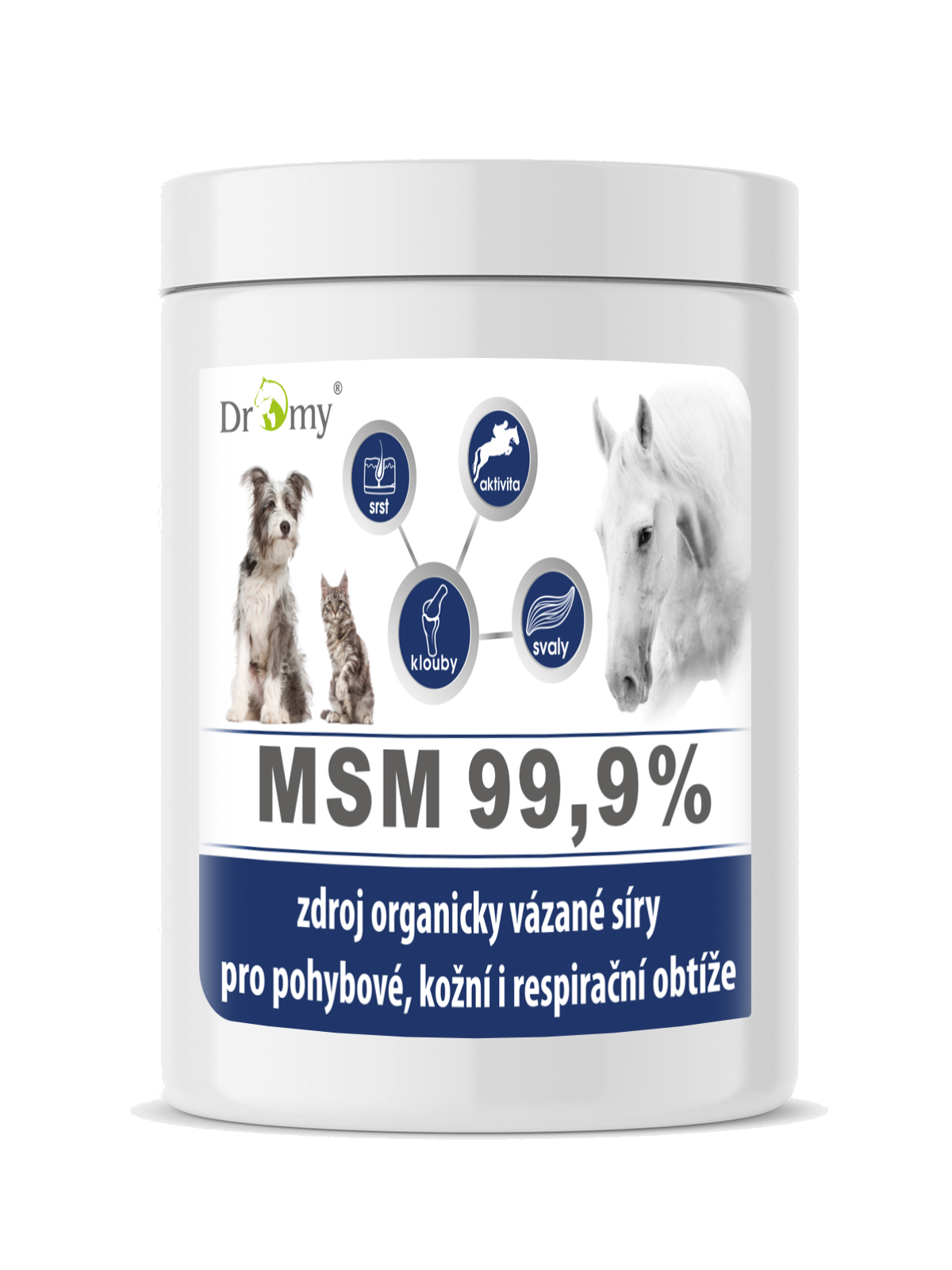 Dromy MSM 99,9% balení: Dromy čisté MSM (99,9%) 6 kg