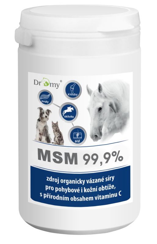 Dromy MSM 99,9% balení: Dromy čisté MSM (99,9%) 2 kg