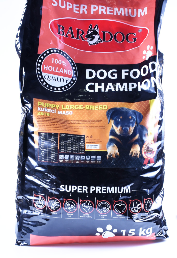 BarDog Puppy Large & Breed kuřecí maso balení: 15kg