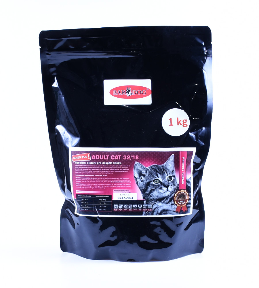 Bardog Cat Adult 32/18 Superprémiové balení: 1 kg