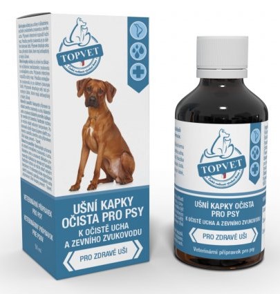 Topvet Ušní kapky očista pro psy 50ml