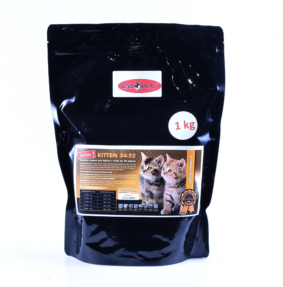 Bardog Kitten 34/22 Super Premium balení: 1 kg