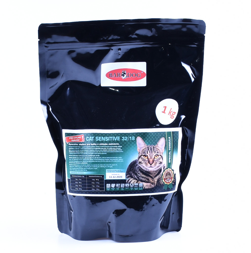 Bardog Cat Sensitive 32/18 balení: 1 kg