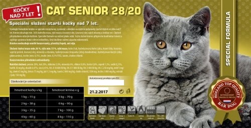 Bardog Cat Senior 28/20 balení: 1 kg