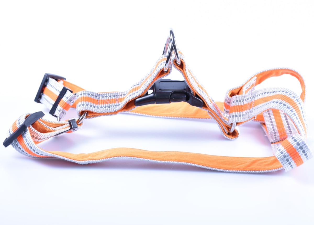 Sedlářství Dostálová Postroj reflexní vyztužený - sedlářství Dostál velikost: 25 mm/47–60cm oranžový