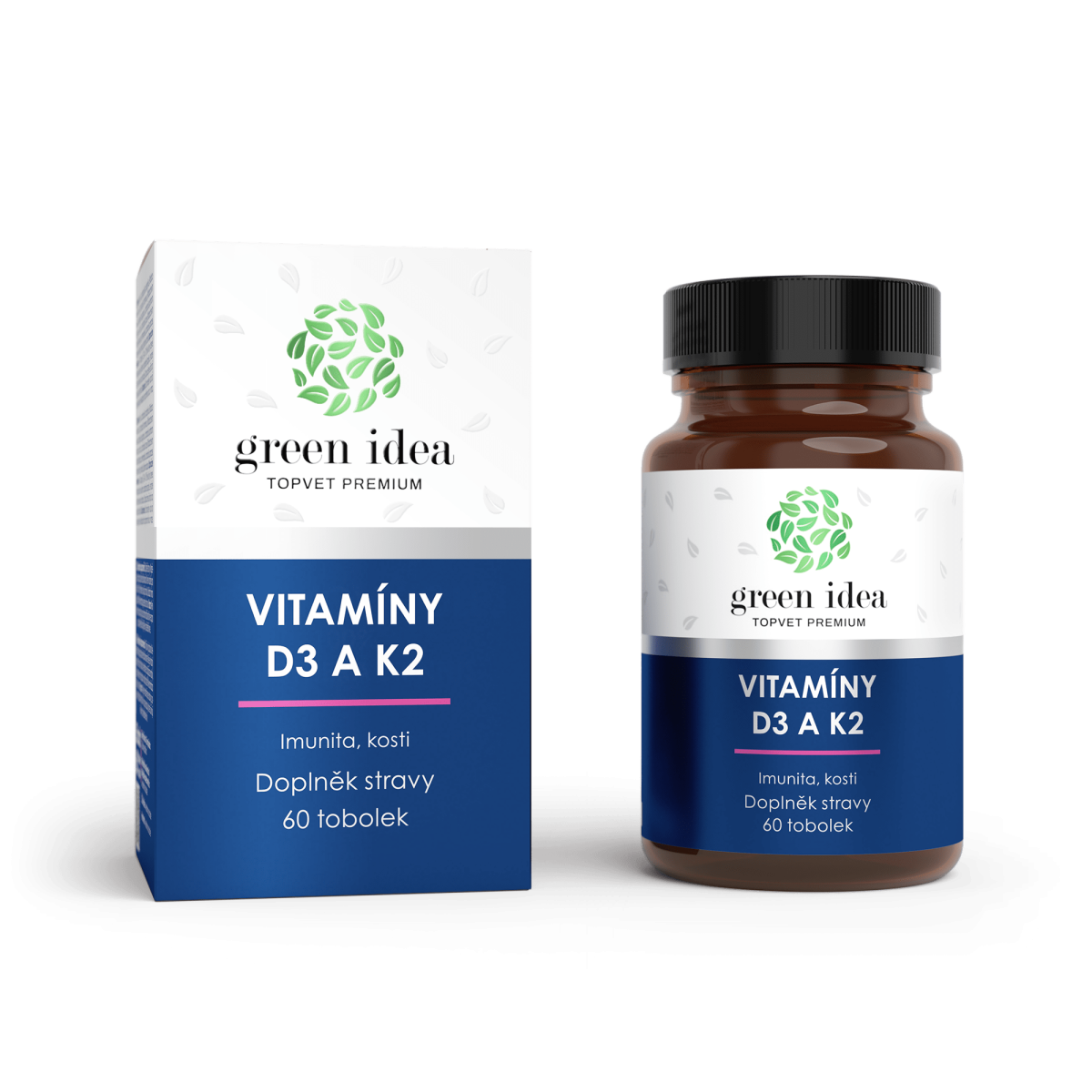 Topvet VITAMÍNY D3 a K2 60 tobolek