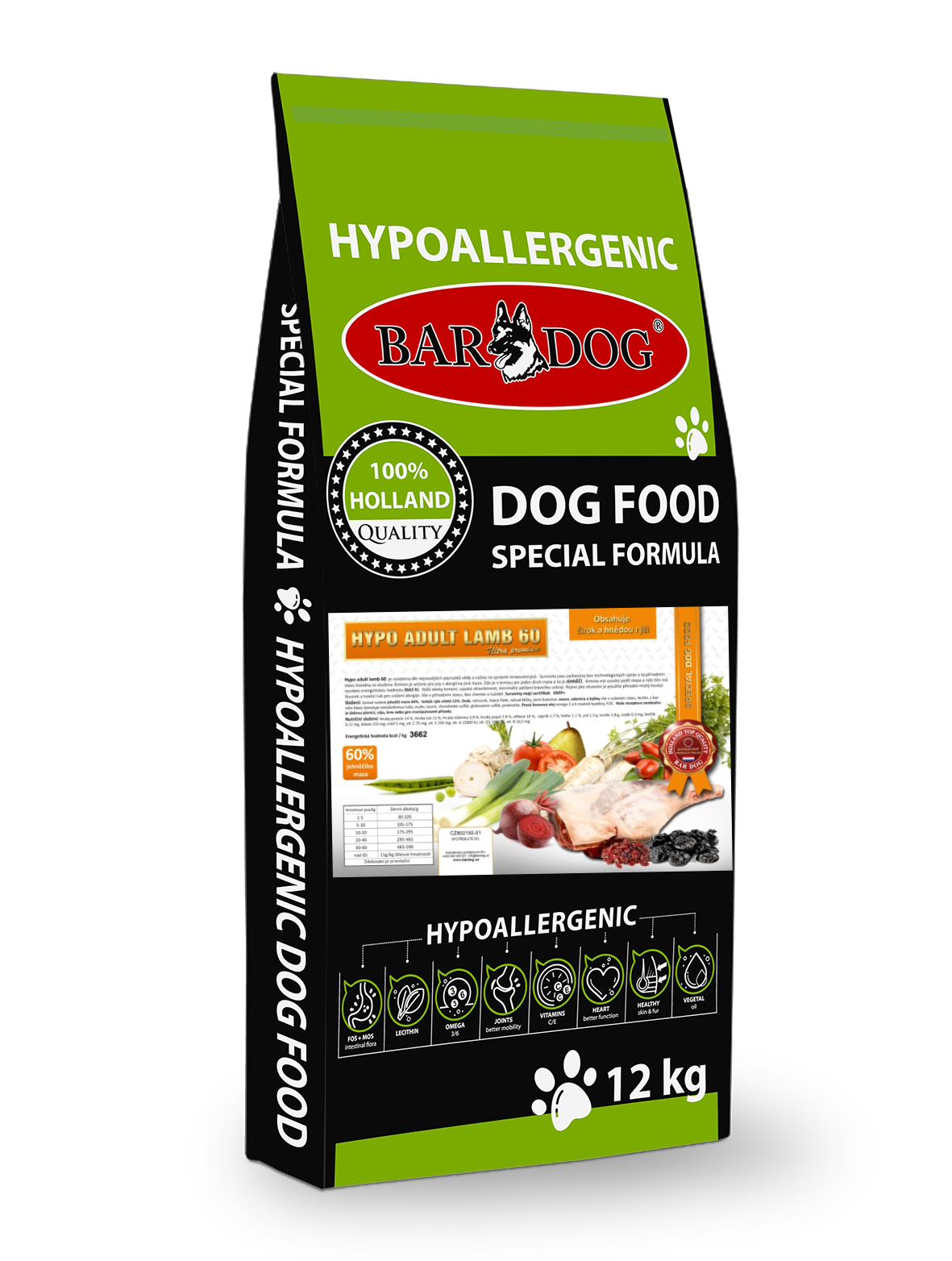 Bardog Hypo Adult Lamb 60 lisované balení: 1 kg