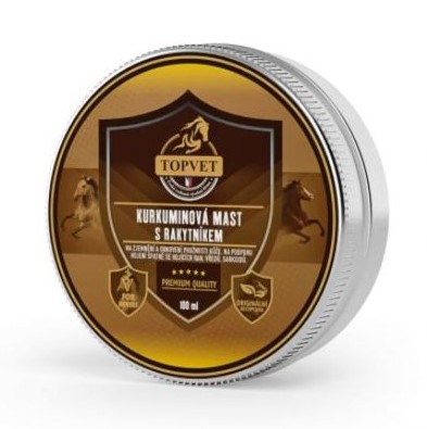 Topvet Kurkuminová mast s rakytníkem 100ml