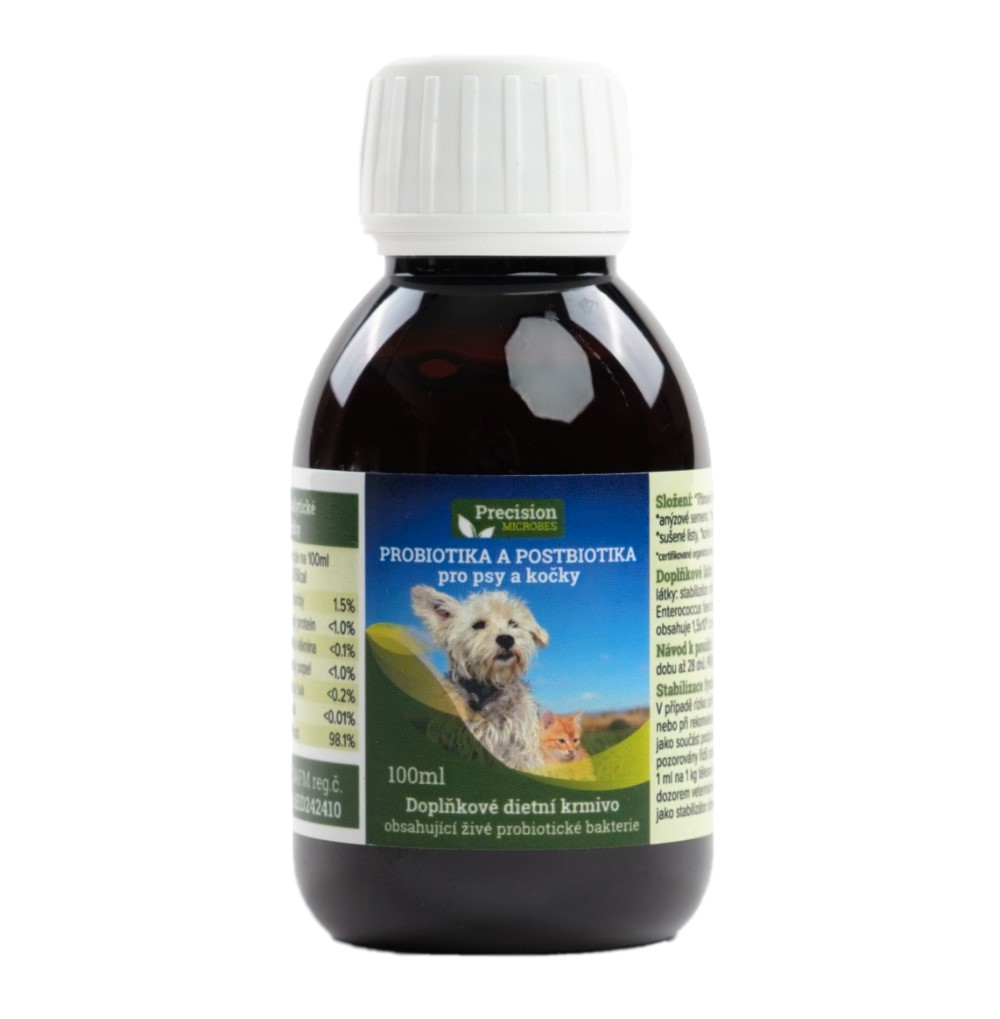 Precision MICROBES PM Probiotika a Postbiotika pro psy a kočky balení: 100 ml