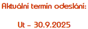 Termín odeslání