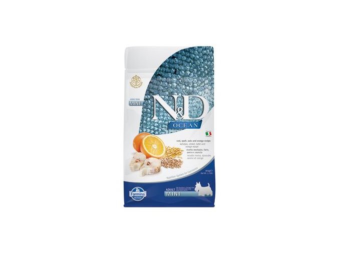 N&D OCEAN DOG LG Adult Mini Codfish & Orange 800g