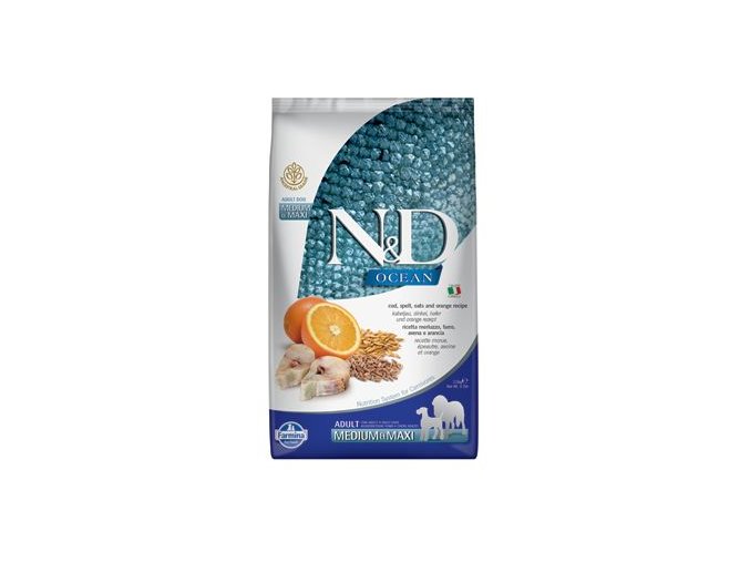 N&D OCEAN DOG LG Adult M/L Codfish & Orange 2,5kg