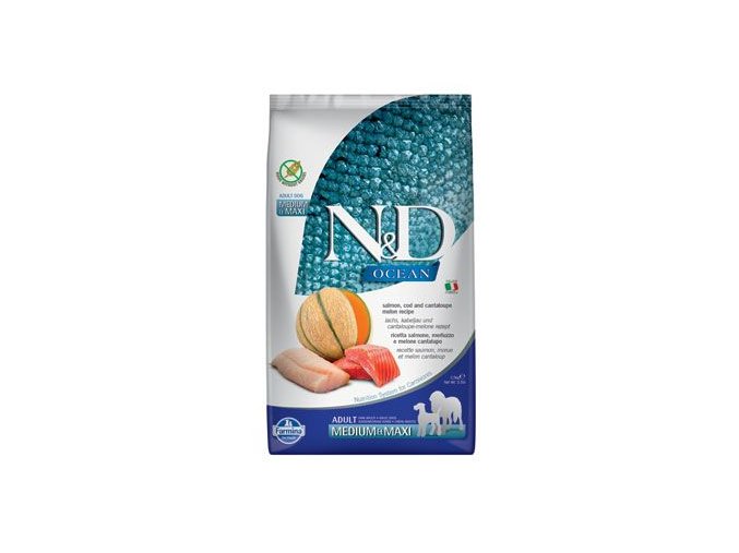 N&D OCEAN DOG Adult M/L Salmon & Cod & Melon 2,5kg