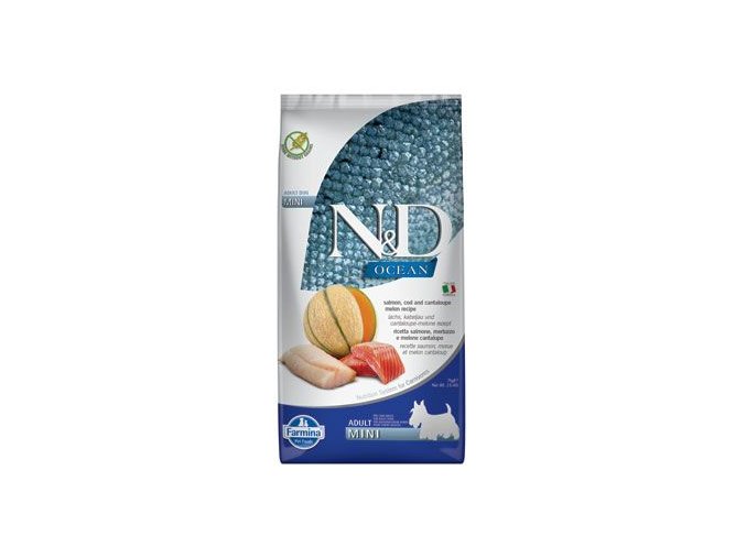 N&D OCEAN DOG Adult Mini Salmon & Cod & Melon 7kg