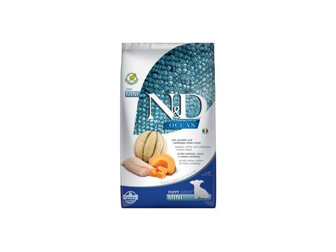 N&D OCEAN DOG Puppy Mini Codfish & Pumpkin&Melon 2,5kg