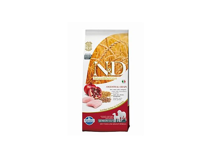 N&D LG DOG Senior M/L Chicken&Pomegr 12kg