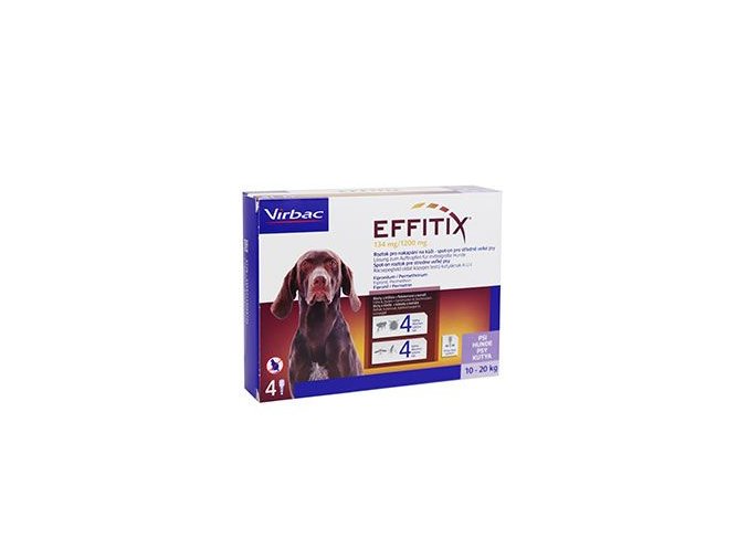 Effitix pro psy Spot-on M (10-20 kg )4 pipety