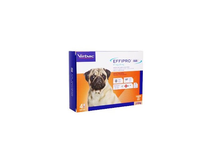 Effipro DUO Dog S (2-10kg) 67/20 mg, 4x0,67ml