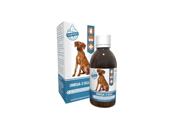 Omega 3 olej pro psy TOPVET 200ml