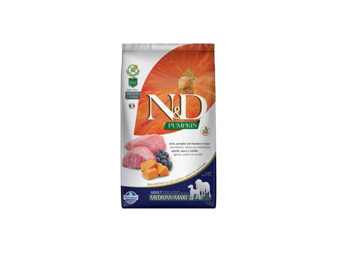 N&D Pumpkin DOG Adult Mini Lamb & Blueberry 800g